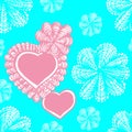 Vector image. Pattern in the form of abstract hearts, flowers. Royalty Free Stock Photo